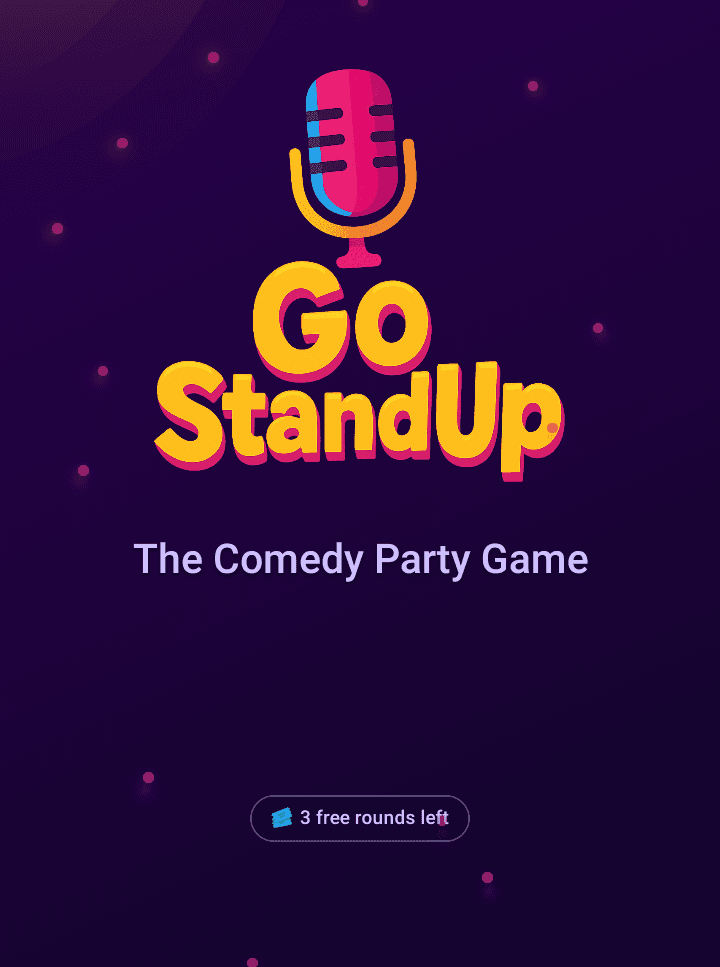 Go Stand Up home screen: The Comedy Party Game.